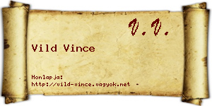 Vild Vince névjegykártya