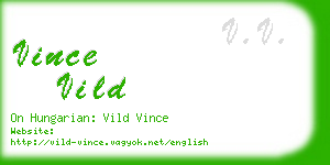 vince vild business card